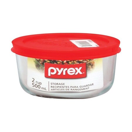 PYREX Pyrex Round W/Lid Red 2C 1069619